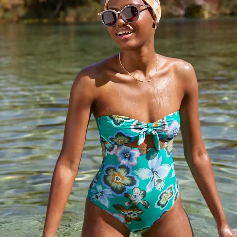 Aerie floral one piece swimsuit